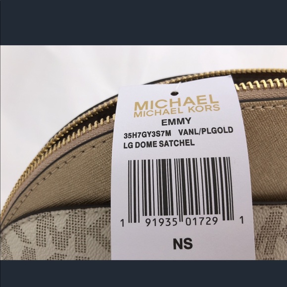 NWT Michael Kors Large Crossbody Vanilla MK Gold - Picture 8 of 8